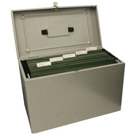 grey metal file box|Gray Steel File Box .